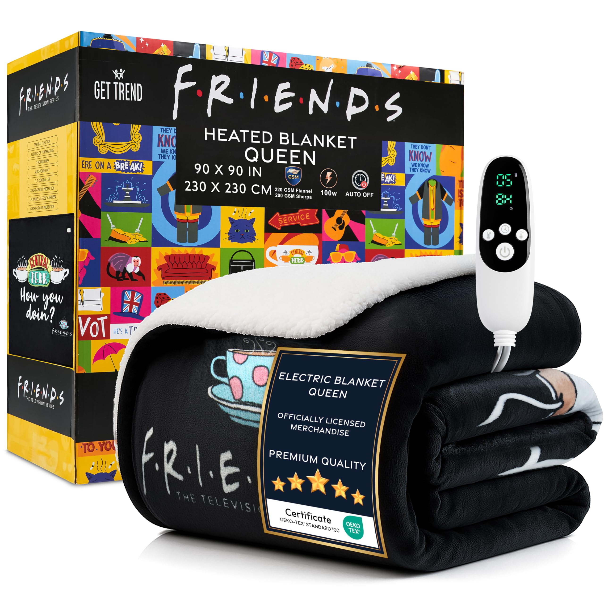 Amazon.com: Get Trend Friends TV Show Heated Blanket Electric